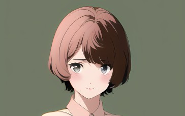 Anime Girls, Novel Ai, AI Art, Simple Background Wallpaper