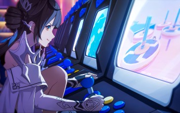 Anime, Anime Girls, Arcade Cabinet, Arcade Wallpaper