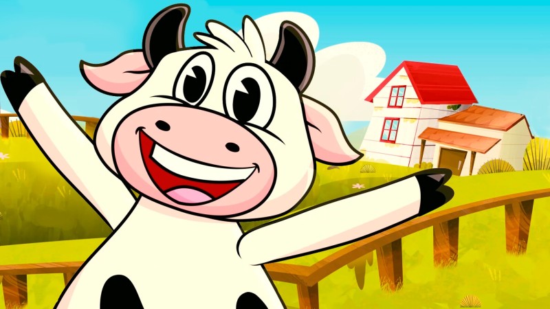 Cartoon, Cow, Animals Wallpaper