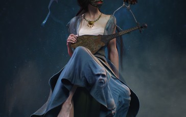 Artwork, Fantasy Girl, Hanna Tsikhamirava, Digital Art Wallpaper