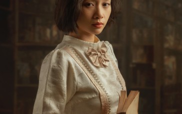 Hoang Nguyen, Women, Brunette, Dress, White Clothing Wallpaper