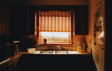 Window, Kitchen, Sunset, Interior Wallpaper