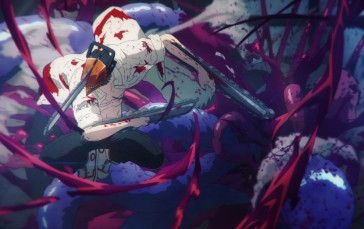 Anime, Chainsaw Man, Denji (Chainsaw Man), Blood Wallpaper