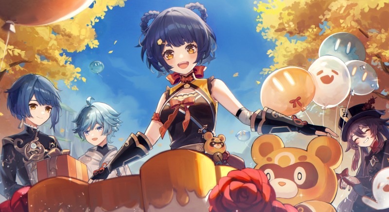 Anime, Anime Girls, Genshin Impact, Balloon Wallpaper