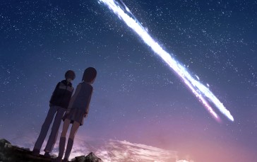 Anime, Stars, Kimi No Na Wa, Shooting Stars Wallpaper