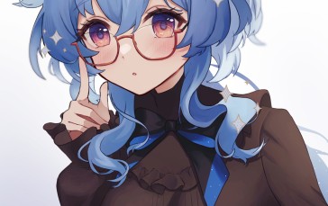 Anime, Anime Girls, Ganyu (Genshin Impact), Genshin Impact, Blue Hair Wallpaper