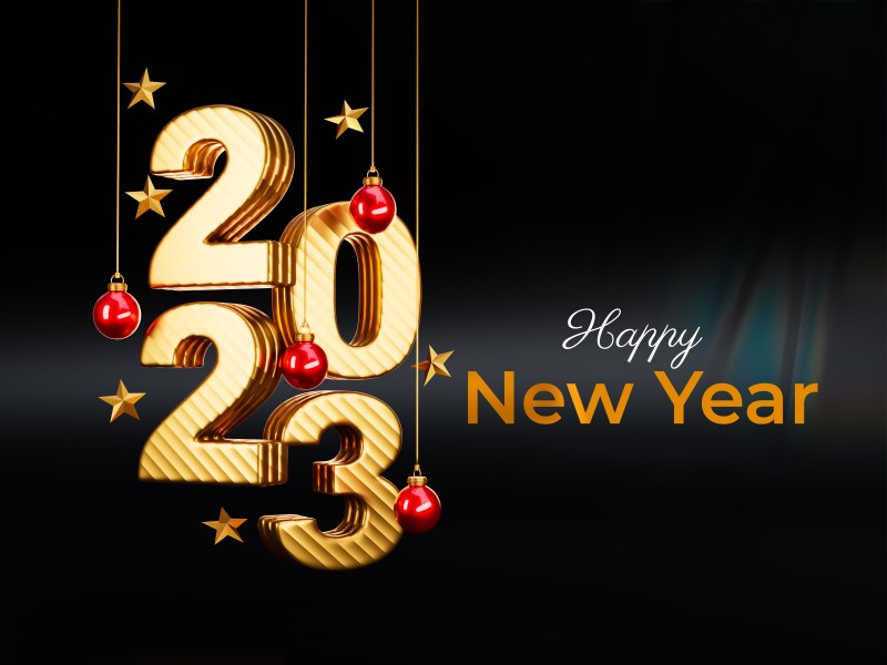 New Year, Christmas, 2023 (year), Numbers Wallpaper