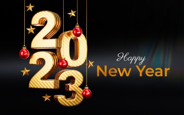 New Year, Christmas, 2023 (year), Numbers Wallpaper