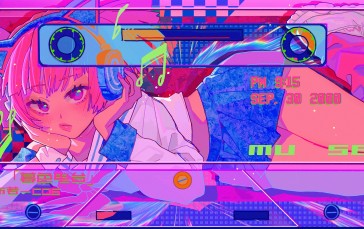 MuseDash, Music, Anime Girls, Colorful, Headphones, Cat Ears Wallpaper