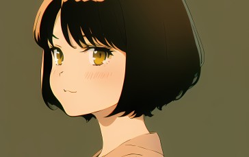 Novel Ai, Anime Girls, Simple Background Wallpaper