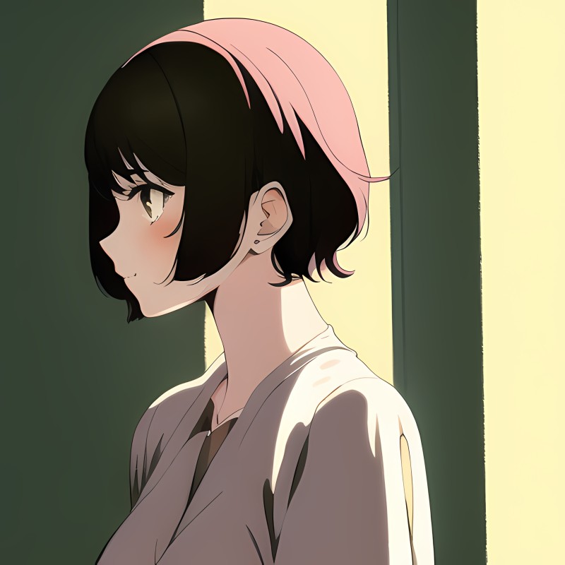 Anime Girls, Novel Ai, Face, Profile Wallpaper