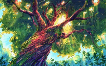 Christian Benavides, Digital Art, Fantasy Art, Trees, Sunlight Wallpaper