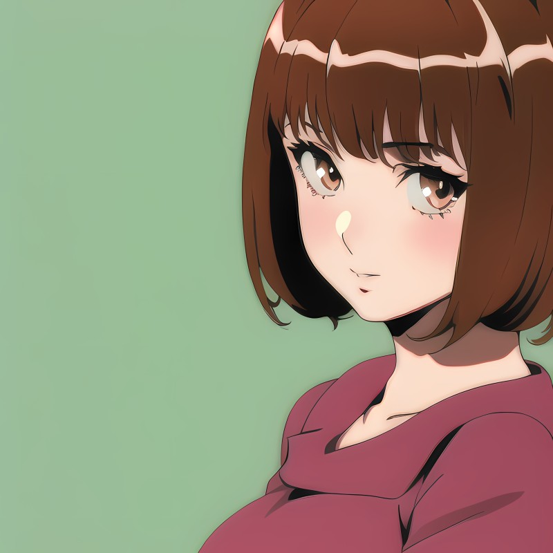 Novel Ai, Anime Girls, Simple Background, Brown Eyes, Brunette Wallpaper