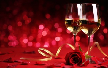 Drink, Wine, Rose, Wine Glass Wallpaper