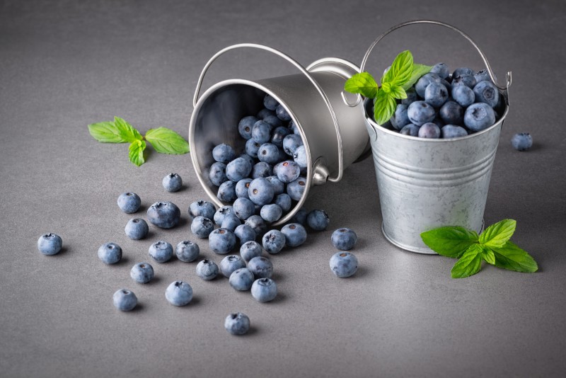 Food, Blueberries, Fruit, Bucket Wallpaper
