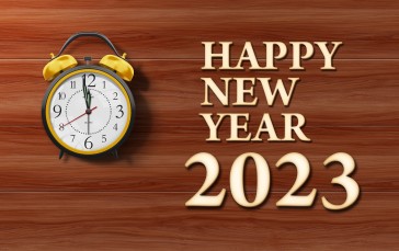 2023 (year), New Year, Clocks, Holiday Wallpaper