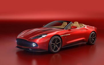 Aston Martin Vanquish Zagato, Convertible, Car, Red Cars Wallpaper