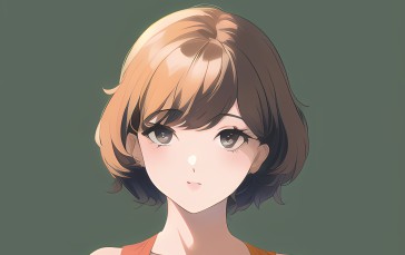 Anime Girls, Novel Ai, Anime, Green Background Wallpaper