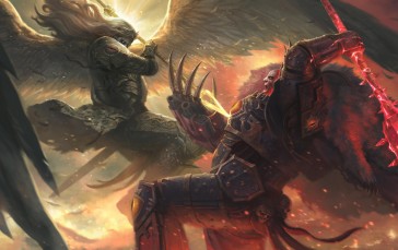 Warhammer 40.000, Horus Heresy, Horus, Wings, Sanguinius Wallpaper