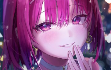 Anime Girls, Anime, Purple Hair, Purple Eyes, Choker Wallpaper
