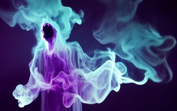 Ghost, Smoke, Halloween, AI Art Wallpaper