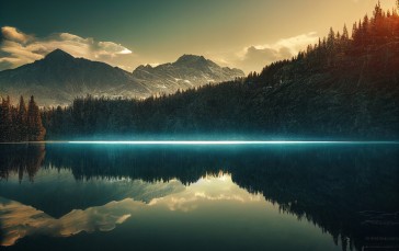 Landscape, Mountains, Lake, Calm Wallpaper