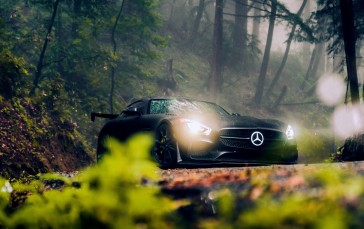 Car, Mercedes-Benz, Headlights Wallpaper
