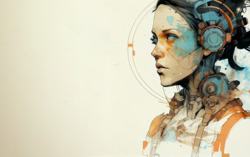 AI Art, Chell, Women, Science Fiction, Cyberpunk Wallpaper