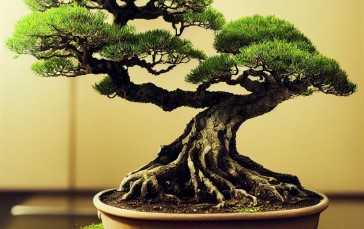 AI Art, Trees, Plants, Japanese, Bonzai Wallpaper