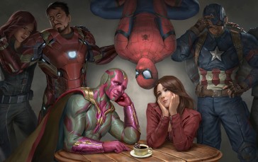 Marvel Comics, Spider-Man, Captain America, Superhero, Superheroines Wallpaper