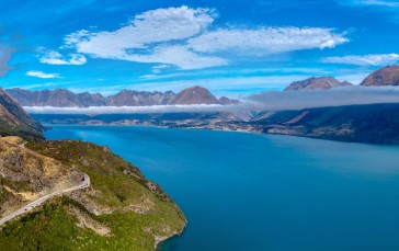 Landscape, 4K, New Zealand, Nature, Water, Sky Wallpaper