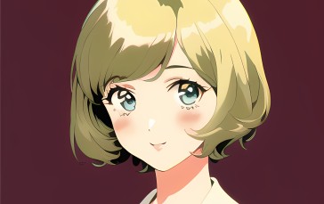 Anime Girls, Novel Ai, Anime, Red Background Wallpaper