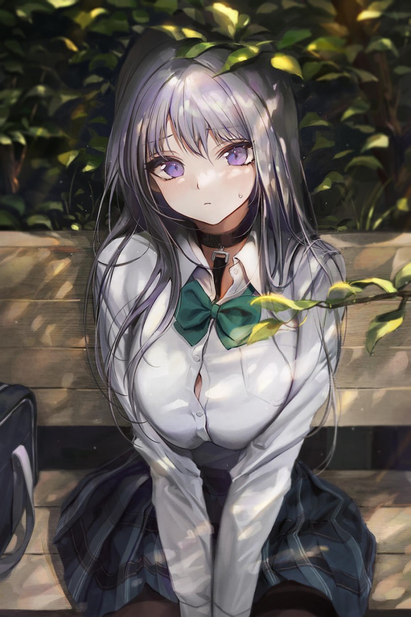 Anime, Anime Girls, Schoolgirl, School Uniform, Collar Wallpaper