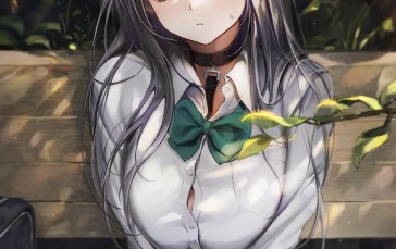 Anime, Anime Girls, Schoolgirl, School Uniform, Collar Wallpaper