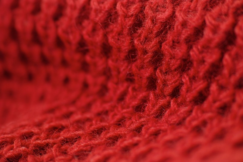 Red, Knit Fabric, Wool, Closeup Wallpaper