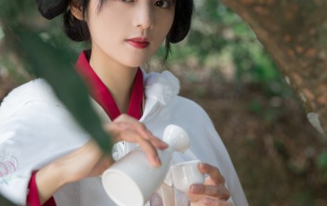 Women, Model, Asian, Women Outdoors, White Clothing Wallpaper