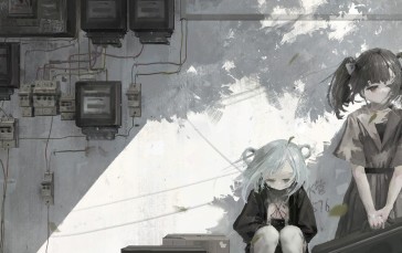 Xiao Hei Ya, White Hair, Anime Girls, Artwork, Digital Art Wallpaper