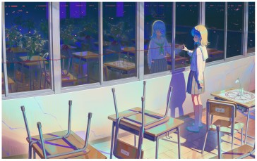 Anime Girls, Artwork, Schoolgirl, School Uniform Wallpaper