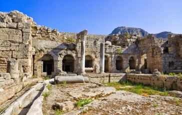 Corinthia, Greece, Architecture, Ruins Wallpaper