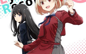 Anime, Anime Girls, Lycoris Recoil, Nishikigi Chisato, Inoue Takina, Shoulder Length Hair Wallpaper