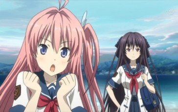 Anime, Anime Girls, Anime Screenshot, Ao No Kanata No Four Rhythm, Kurashina Asuka, Tobisawa Misaki Wallpaper