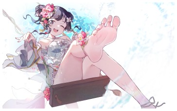 Anime Girls, Barefoot, Feet Wallpaper