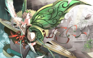 Nico Tina, Wings, Anime, Pixiv Wallpaper