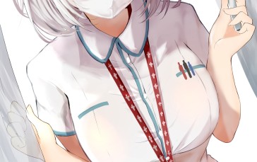 Anime, Anime Girls, White Hair, Mask, Nurses, Nurse Outfit Wallpaper