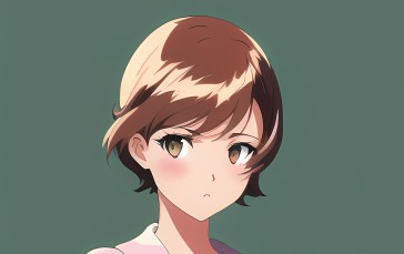 Anime Girls, Novel Ai, Anime, Simple Background Wallpaper