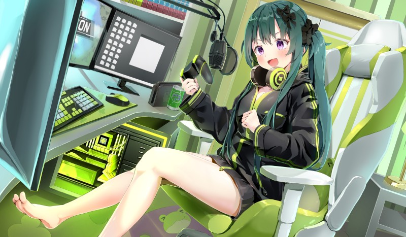 Anime, Anime Girls, Headphones, Controllers Wallpaper