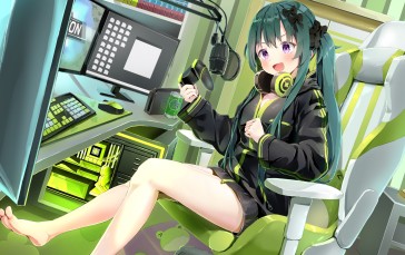 Anime, Anime Girls, Headphones, Controllers Wallpaper