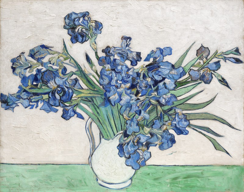 Vase with Irises, Vincent Van Gogh, Artwork, Painting Wallpaper