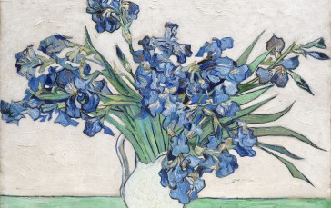 Vase with Irises, Vincent Van Gogh, Artwork, Painting Wallpaper