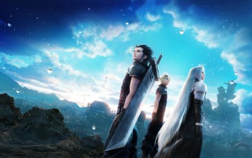 Final Fantasy VII, Final Fantasy, Anime Boys, Clouds, Sky, Water Drops Wallpaper